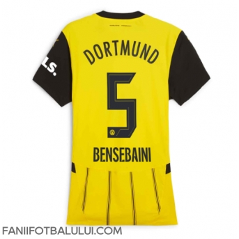 Borussia Dortmund Ramy Bensebaini #5 Tricou Fotbal Replică 2024-25 Femei Acasa